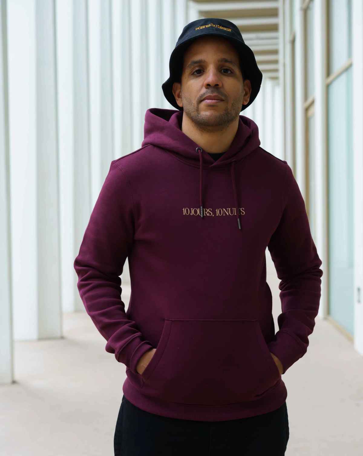Hoodie Bordeaux "10 jours, 10 nuits"