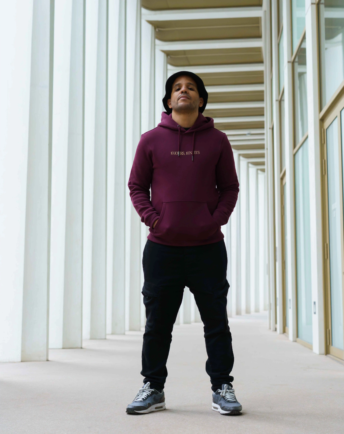 Hoodie Bordeaux "10 jours, 10 nuits"