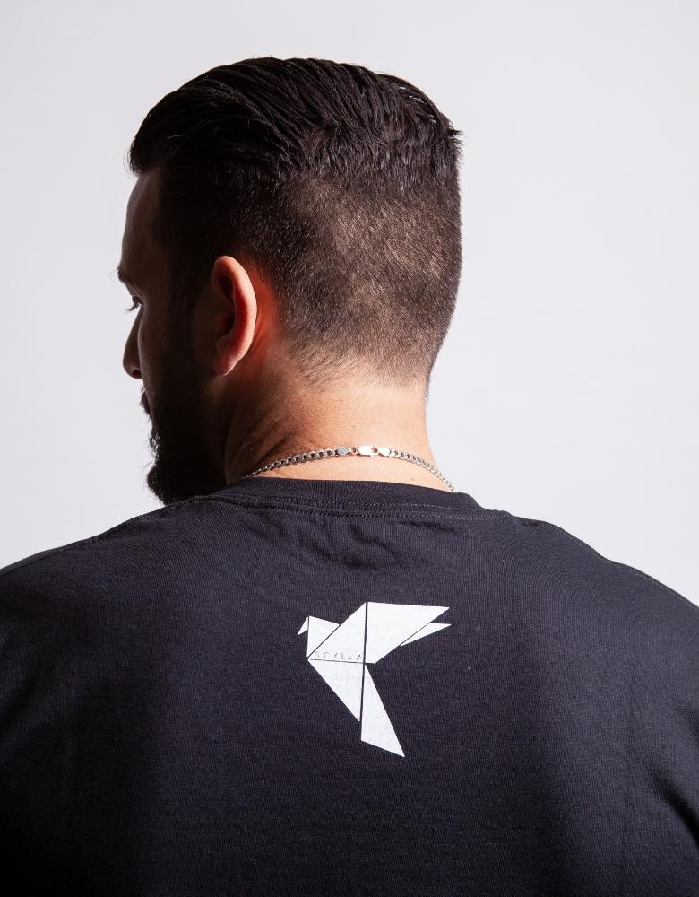 T-shirt noir - Colombe coeur